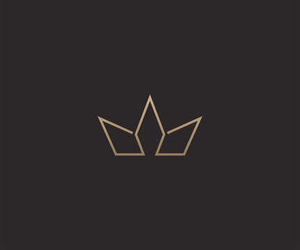 Abstract luxury crown logo design template