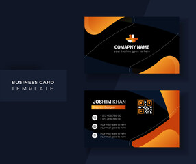 Modern abstract business card design Template.