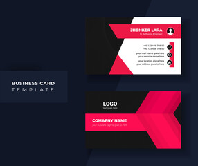 Abstract colorful business card Template.