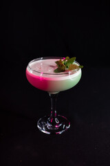 Cocktail. Black background