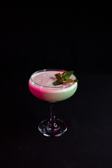 Cocktail. Black background