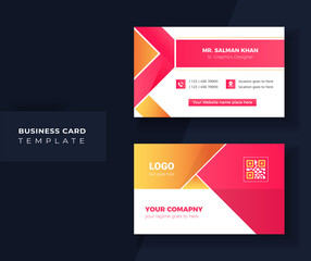 colorful abstract business card template
