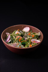 Food. Black background