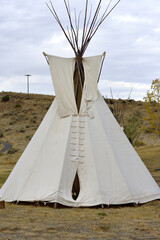 Teepee with closed door flap