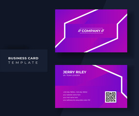 Colorful background shape business card template