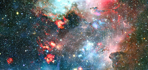 Nebula and galaxy. Deep space. Elements of this image furnished by NASA