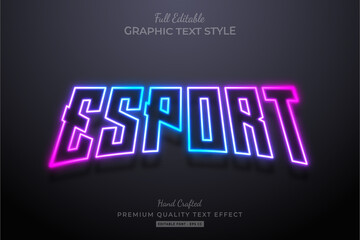 Esport Gradient Neon Editable Text Style Effect Premium © Dark Anchor