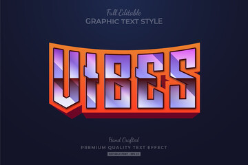 Vibes 80's Retro Editable Text Style Effect Premium