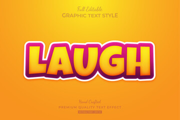 Laugh Cartoon Editable Text Style Effect Premium