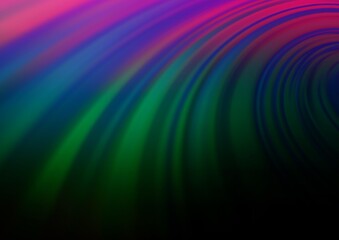 Dark Multicolor, Rainbow vector modern elegant background.