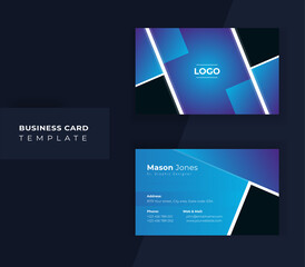 Abstract Gradient Color Business Card Design.