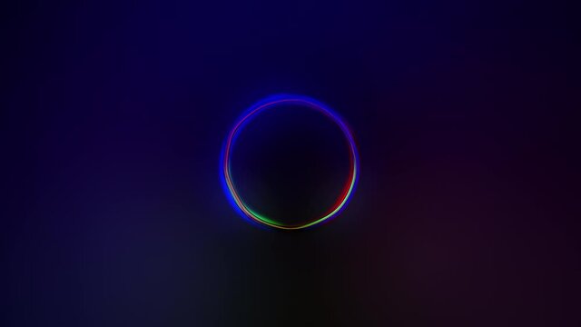 neon circle colorful rotating seamless loop background design