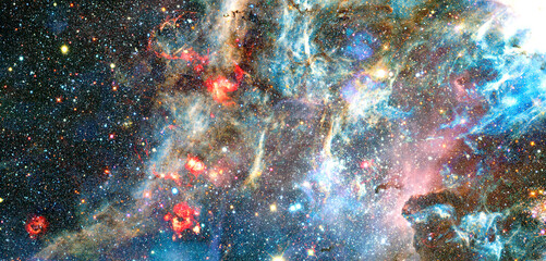 Nebula and galaxy. Deep space. Elements of this image furnished by NASA