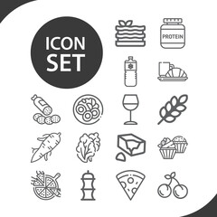 Fototapeta premium Simple set of booking related lineal icons.