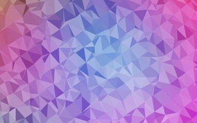 Light Pink, Blue vector abstract polygonal layout.