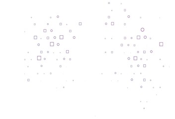 Light Purple vector background with circles, rectangles.