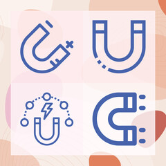Simple set of ic needle related lineal icons