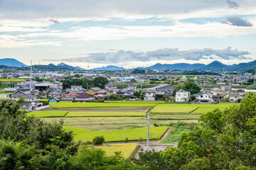 Fototapeta na wymiar Cityscape of Ayagawa town , Kagawa, Shikoku, Japan