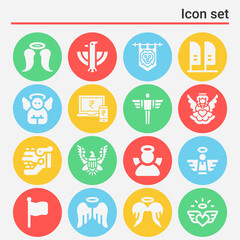 Fototapeta premium 16 pack of states filled web icons set