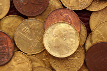 antique real old spain republic 1937 currency coin peseta
