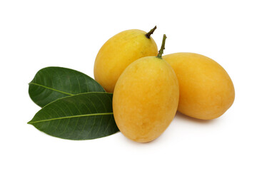 Marian plum thai fruit with isolated on white background