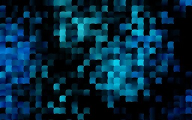 Dark BLUE vector backdrop with rectangles, squares.