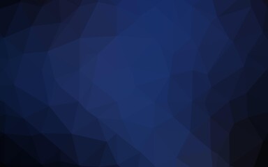 Obraz premium Dark BLUE vector polygonal template.