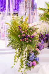 wedding decoration with beautiful  flowers.