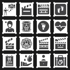 16 pack of cherished  filled web icons set