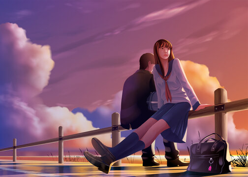 Anime Couple Images – Browse 10,063 Stock Photos, Vectors, and