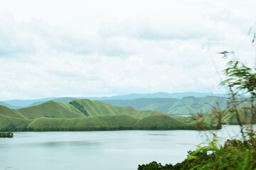 Sentani Lake in Sentani, Jayapura Regency, Papua Indonesia