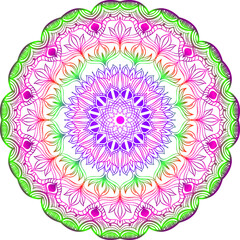 Flower Mandalas. Vintage decorative elements.