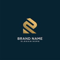 Letter logo with initial R, golden, technology, company, business, concept, Premium Vector Part 8