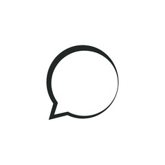 Think bubble isolated on white background. Trendy think bubble in flat style. Modern template for social network and label