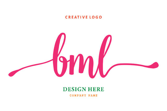 pharmacy logo composition of the letter BML is simple, easy to understand and authoritative