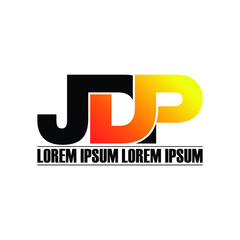 JDP letter monogram logo design vector