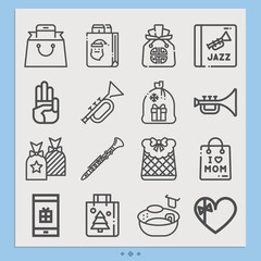 Simple set of talent related lineal icons.