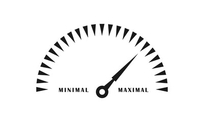 Speedometer for speed indicator illustration vector icon