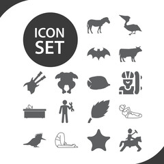 Simple set of hinduism related filled icons.