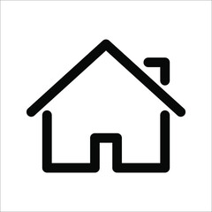 Home, house icon isolated on white