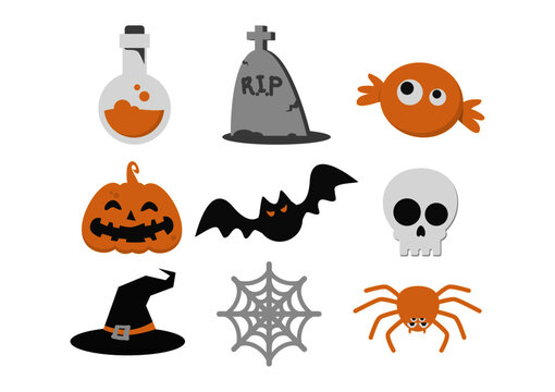 Halloween cartoon character drawing icon as vector.