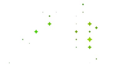 Light Green vector background with colored stars.