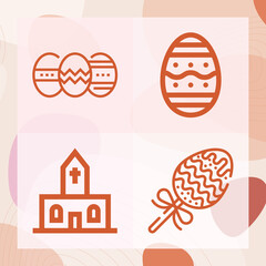 Simple set of esther related lineal icons