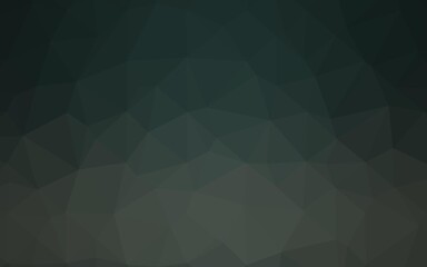 Obraz premium Dark Green vector low poly texture.