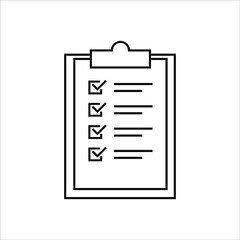 Clipboard icon on a white background