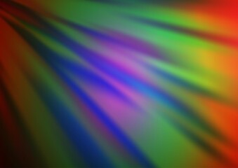 Dark Multicolor, Rainbow vector blurred and colored background.