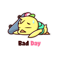 FUNNY LITTLE YELLOW CHICKEN FALLING DOWN  