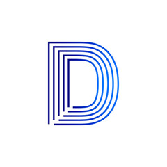 Alphabetic Letter Logo D.  