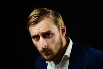 Fototapeta premium Portrait of stylish handsome young man. Fashion guy.