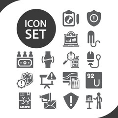 Simple set of venture related filled icons.